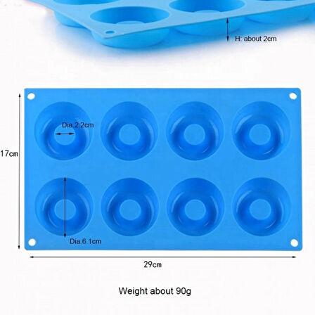 Silikon Kalıp Donut Kek Kurabiye Ve Çikolat Kalıbı BT-091