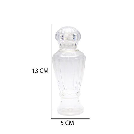 Hürrem Şişe Plastik Saray  Kapaklı  Vazo 100 CC (10 Adet)