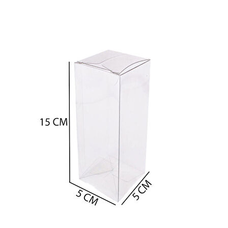Asetat Kutu 5X5X15 CM (25 Adet)