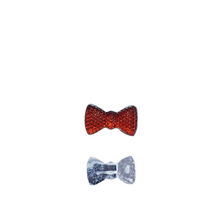 Polyester Fiyonk Hazır Papyon 1 CM X 2 CM (100 Adet)  Kırmızı