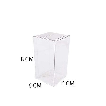 Asetat Kutu 6X6X8 CM (25  Adet)