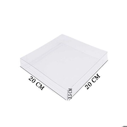 Asetat Kutu Bubble Mum Kutusu  20X20X3.5 CM (10 Adet)