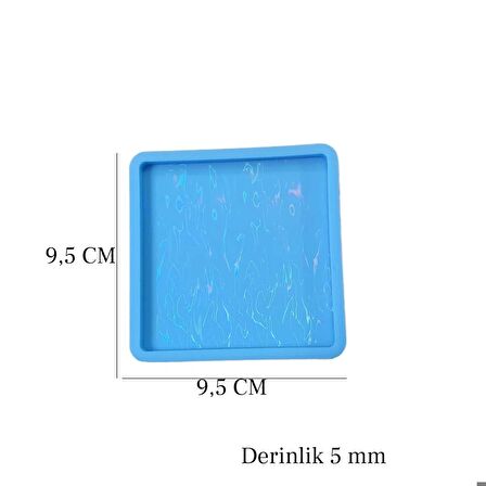 Epoksi Magnet Kalıbı Kendinden Hologramlı   Kare Model