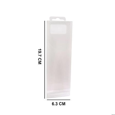 Askılı Asetat Kutu 6.3x19.7 CM (50 Adet)