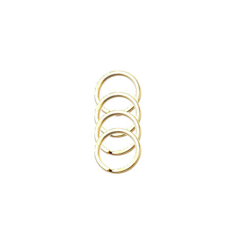 Zincirsiz Boş  Yassı Model Anahtarlık Halkası  2.5 CM (1000 Adet)  Gold