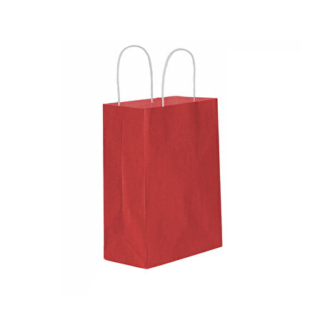Kağıt Hediye Çantası Küçük Boy Düz Renk 18X24 Cm (25 Adet)  Bordo