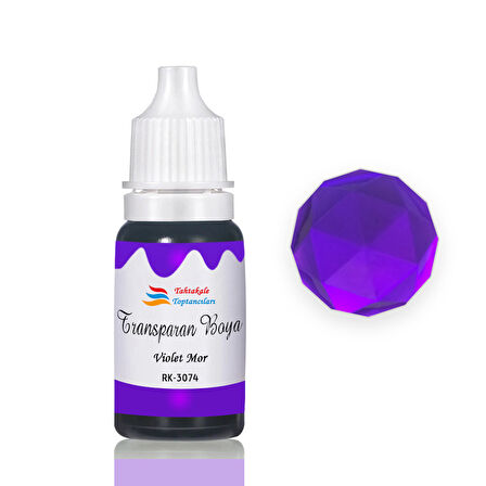 Epoksi Reçine Transparan Boya Pigment Şeffaf Epoksi Boyası 20 ML  Violet Mor - 3074