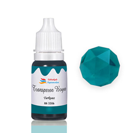 Epoksi Reçine Transparan Boya Pigment Şeffaf Epoksi Boyası 20 ML  Turkuaz - 3306