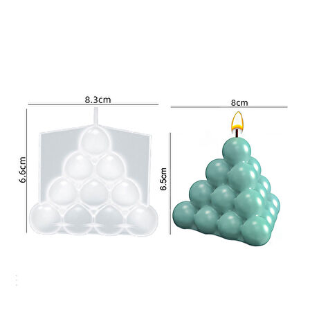 Epoksi Reçine Silikon Kalıp Taş Tozu Üçgen Bubble Mum Kalıbı