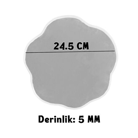 Epoksi Silikon Kalıp YERLİ Nişan ve Söz Tepsi Seti Kalıbı Papatya Model 2 Li