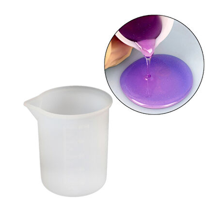 Epoksi Reçine Silikon Beaker Döküm Karıştırma Kabı Uçlu 100 ML