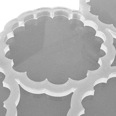 Epoksi Silikon Kalıp Dalgalı Kenar Magnet Kalıbı 6.8 CM 10 Lu