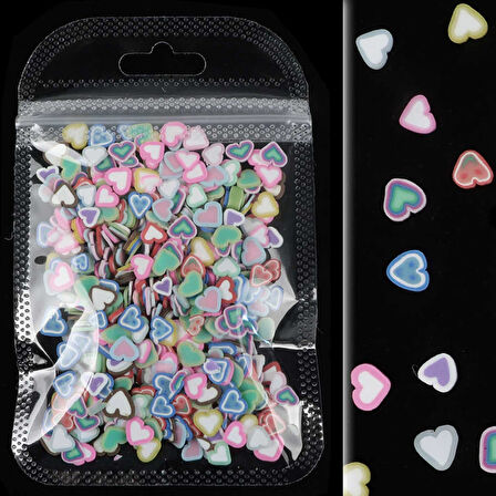Epoksi Reçine Dolgusu Karışık Glitter Doldu Malzemesi  Figür 100 GR  Kalpli