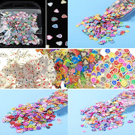 Epoksi Reçine Dolgusu Karışık Glitter Doldu Malzemesi  Figür 100 GR  Karışık
