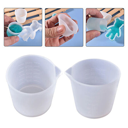 Epoksi Reçine Silikon Beaker Döküm Karıştırma Kabı Uçlu 30 ML