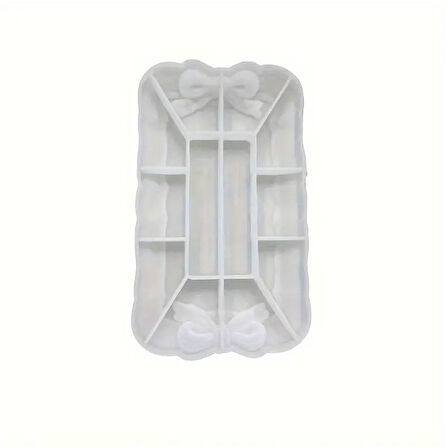 Silikon Avrupa Dantel Fiyonk Tasarımlı Silikon Kalıp Büyük Boy 20X11.3 CM