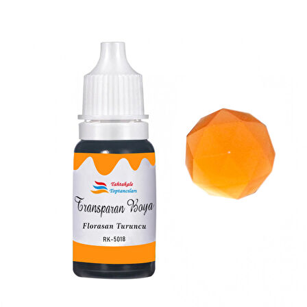 Epoksi Reçine Transparan Boya Pigment Şeffaf Epoksi Boyası 20 ML  Floresan Turuncu - 5018