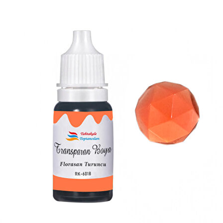 Epoksi Reçine Transparan Boya Pigment Şeffaf Epoksi Boyası 20 ML  Floresan Turuncu - 6018