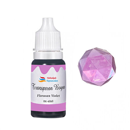 Epoksi Reçine Transparan Boya Pigment Şeffaf Epoksi Boyası 20 ML  Floresan Violet - 6060