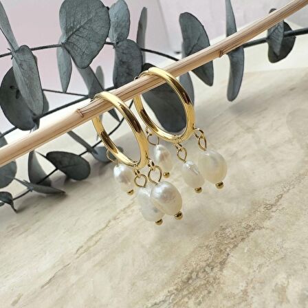 İnci Sallantılı  Küpe
