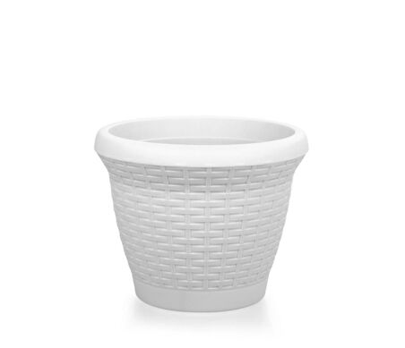 Omnipazar SO-HS05 Plastik Hasır Desenli Dekoratif Saksı 25 Litre No 5
