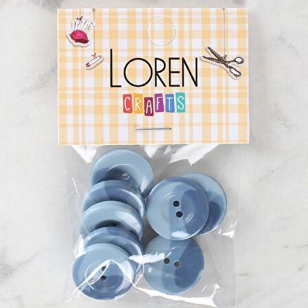Loren Crafts 8'li Düğme Mavi - 1132