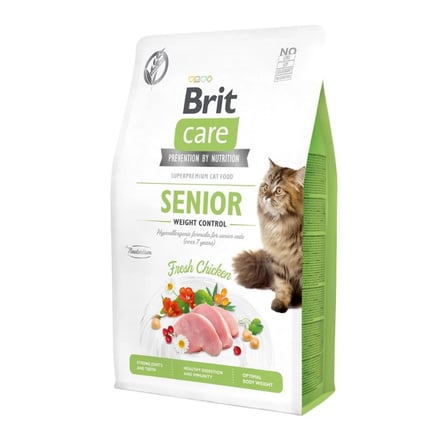 brit Care senior kedi 2kg tahılsız tavuklu ileri yaş kedi maması yaşlı kedi