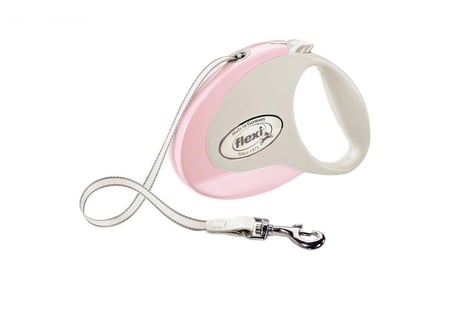 flexi style m boy şerit tasma 5metre otomatik şeritli köpek uzatma tasması max 25kg pembe
