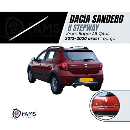 Dacia Sandero Stepway Krom Bagaj Alt Çıtası 2012-2020 P. Çelik