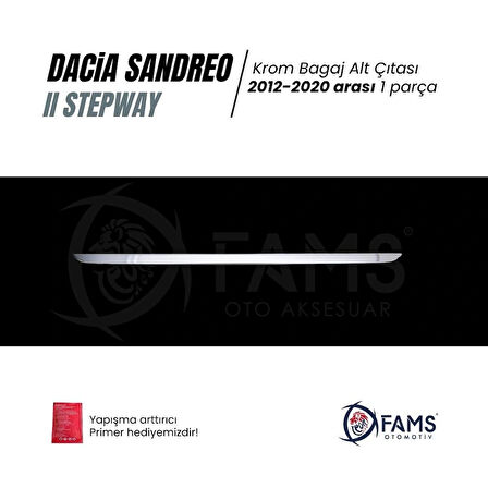 Dacia Sandero Stepway Krom Bagaj Alt Çıtası 2012-2020 P. Çelik