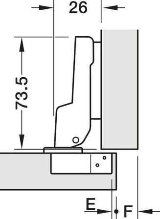Häfele M310 Menteşe frenli ydb 48/6 Ø10mm db.