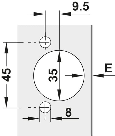 Häfele M310 Menteşe frenli ydb 48/6 Ø10mm db.