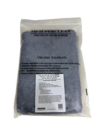 IRON AUTO CARE Mikrofiber Kurulama Havlusu 50×70 cm 450 GSM – Çiziksiz, Yüksek Emicilik