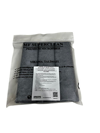 IRON CHEMICAL Mikrofiber Cila Havlusu 3'lü Paket – 40x40 cm 265GSM