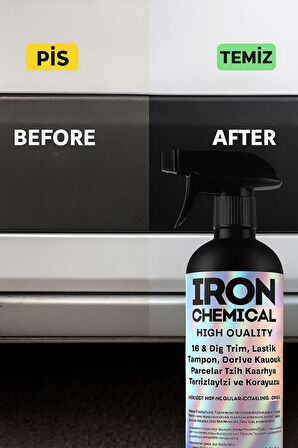 IRON CHEMICAL ICRF Vanilya Kokulu Trim, Lastik ve Plastik Koruyucu 600ml | Antistatik, UV Korumalı, Yağsız Parlaklık