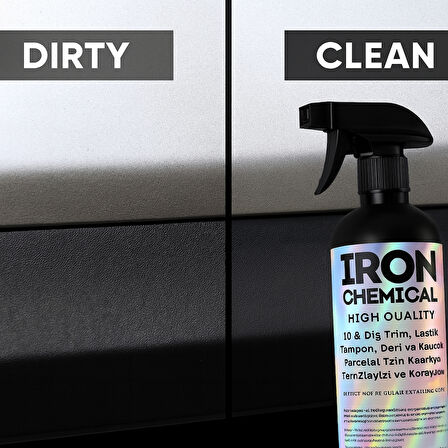 IRON CHEMICAL ICRF Vanilya Kokulu Trim, Lastik ve Plastik Koruyucu 600ml | Antistatik, UV Korumalı, Yağsız Parlaklık