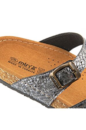 Muya 31101 Z Camilia Casual Günlük Platin Kadın Terlik