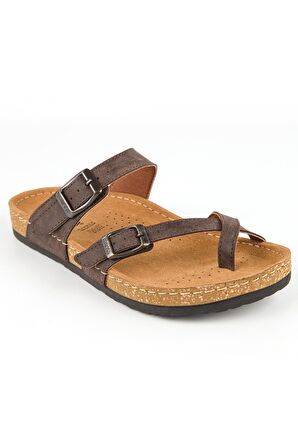 Muya 31101 Z Camilia Casual Günlük Kahverengi Kadın Terlik