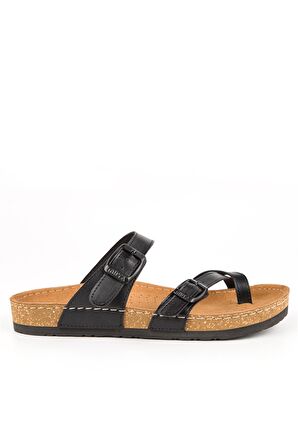 Muya 31101 Z Camilia Casual Günlük Siyah Kadın Terlik