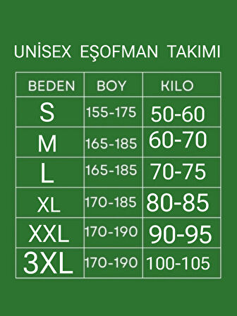 Siyah Eşofman Takımı Şeritli Beyaz Fermuarlı