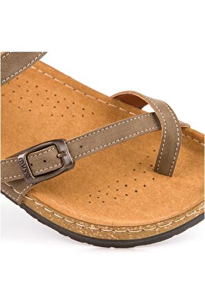 Muya 31104 Z Verona Casual Günlük Vizon Kadın Sandalet