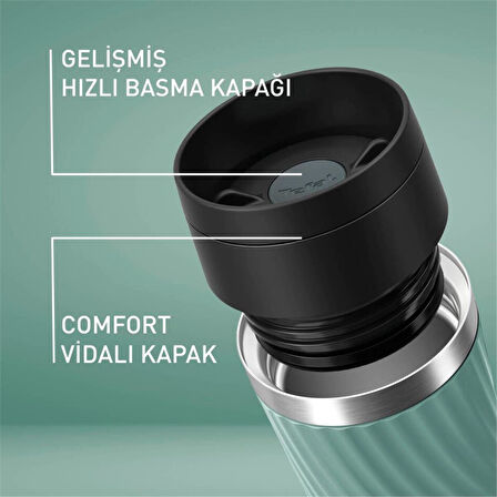 Travel Mug Easy Twist Termos Yeşil - 0.36L