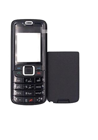 Nokia 3110c Kapak Nokia 3110c uyumlu Siyah ön Kapak Arka Kapak Tuş Takımı 