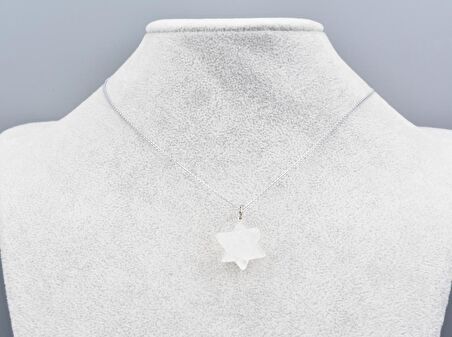 Hakiki Doğal Kristal Kuvars Taşı Merkaba Kolye Ucu 1.Kalite