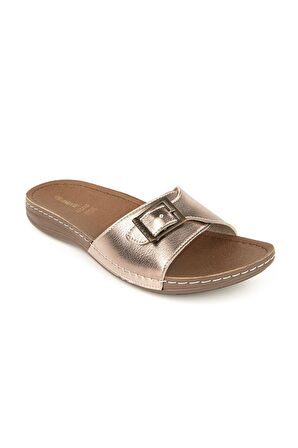 Muya 31111 Z Luice Casual Günlük Platin Kadın Terlik