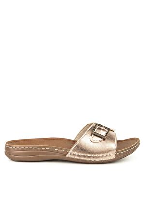 Muya 31111 Z Luice Casual Günlük Platin Kadın Terlik