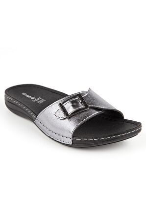 Muya 31111 Z Luice Casual Günlük Metalik Kadın Terlik