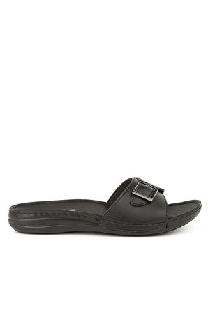 Muya 31111 Z Luice Casual Günlük Siyah Kadın Terlik
