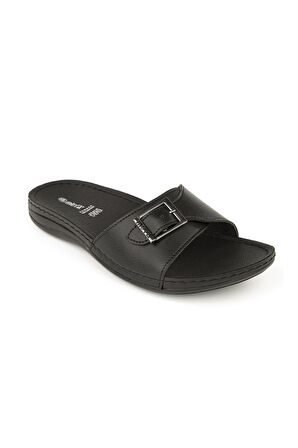 Muya 31111 Z Luice Casual Günlük Siyah Kadın Terlik