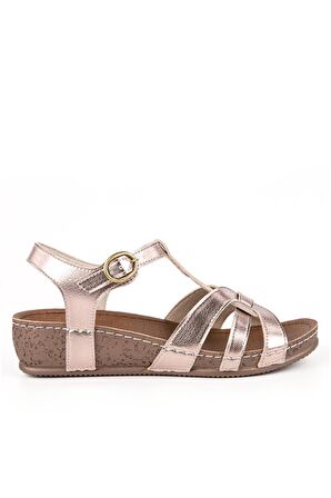 Muya 31116 Z Arizona Casual Günlük Platin Kadın Sandalet